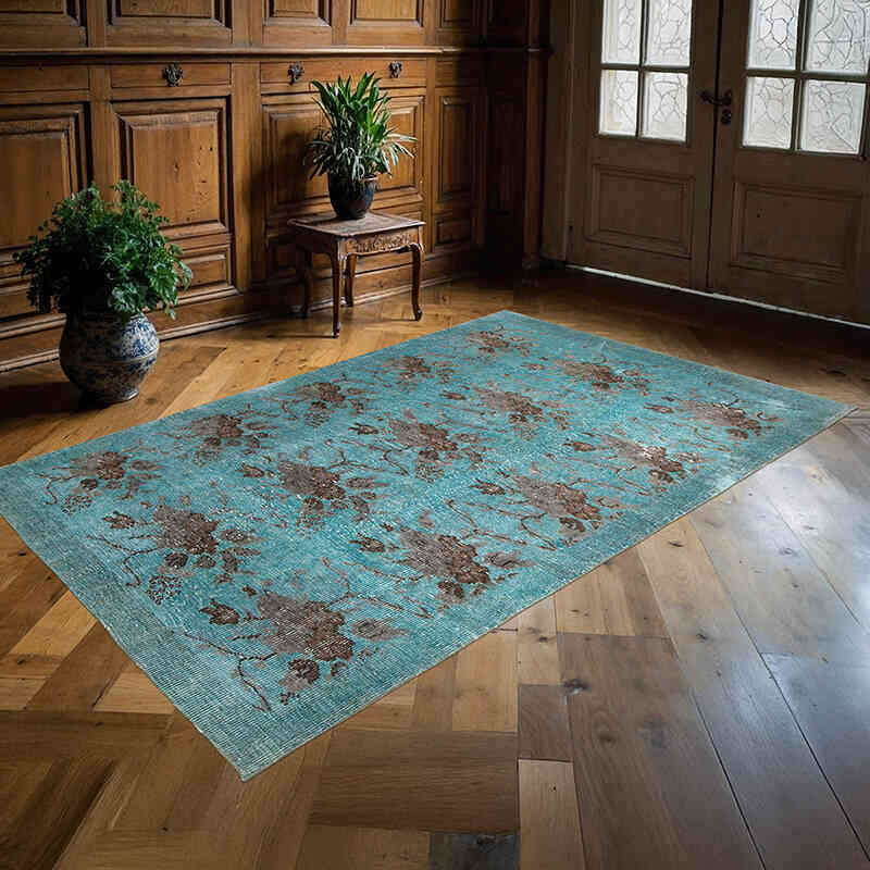 Alfombra Tallada a Mano Sobre Teñida - 166 cm x 264 cm - K0051692