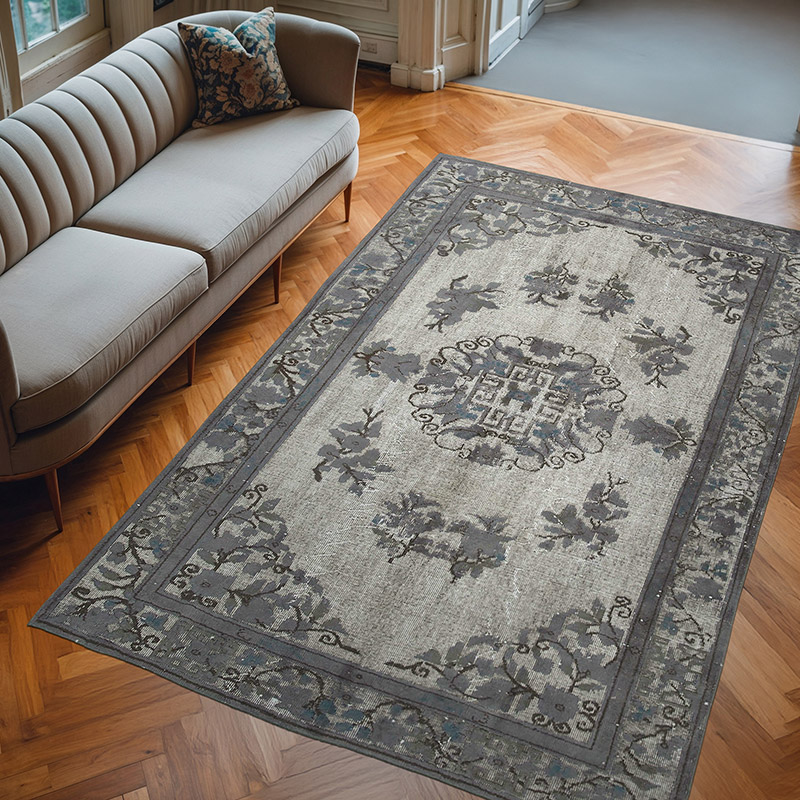 Alfombra Tallada a Mano Sobre Teñida - 181 cm x 278 cm - K0051705