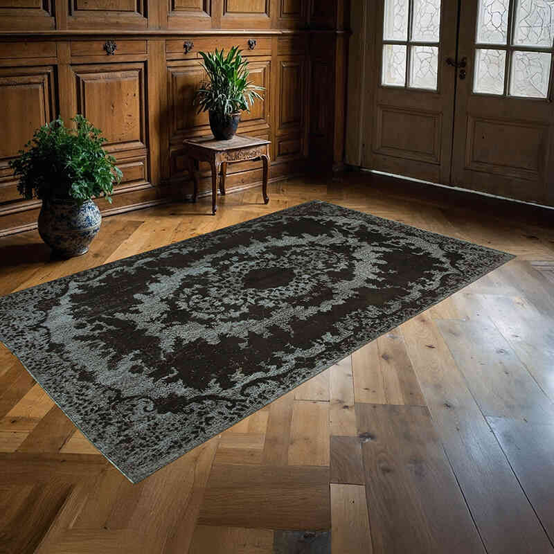 Alfombra Tallada a Mano Sobre Teñida - 157 cm x 269 cm - K0051708