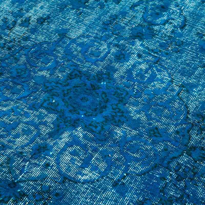 Lacivert El Oyması Boyalı Halı - 150 cm x 241 cm - K0051710