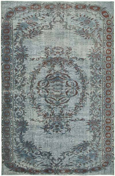 Hand Carved Over-Dyed Rug - 5' 9" x 8' 8" (69 in. x 104 in.)