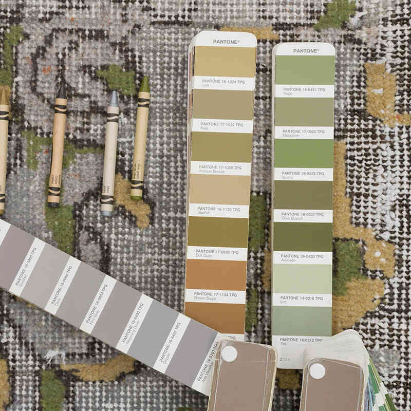 Alfombra Tallada a Mano Sobre Teñida - 177 cm x 300 cm - K0051737