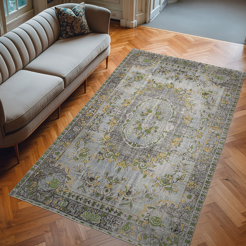 Alfombra Tallada a Mano Sobre Teñida - 177 cm x 300 cm - K0051737