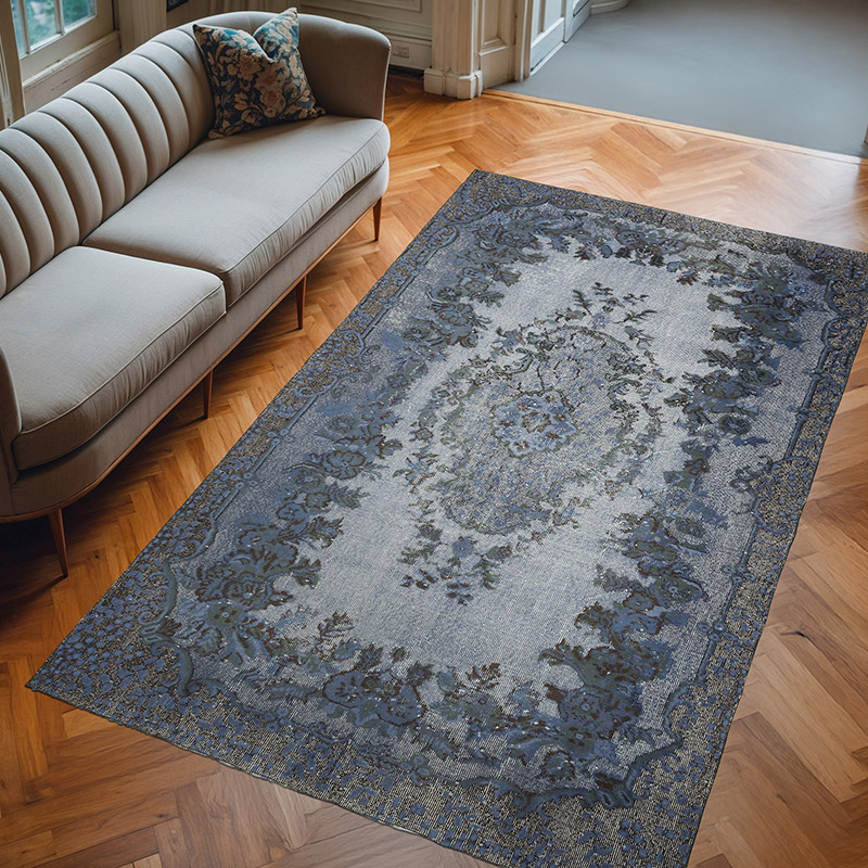 Hand Carved Over-Dyed Rug - 5' 9" x 9' 4" (69" x 112") - K0051747