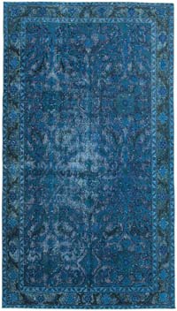 Hand Carved Over-Dyed Rug - 4' 9" x 8' 8" (57" x 104")