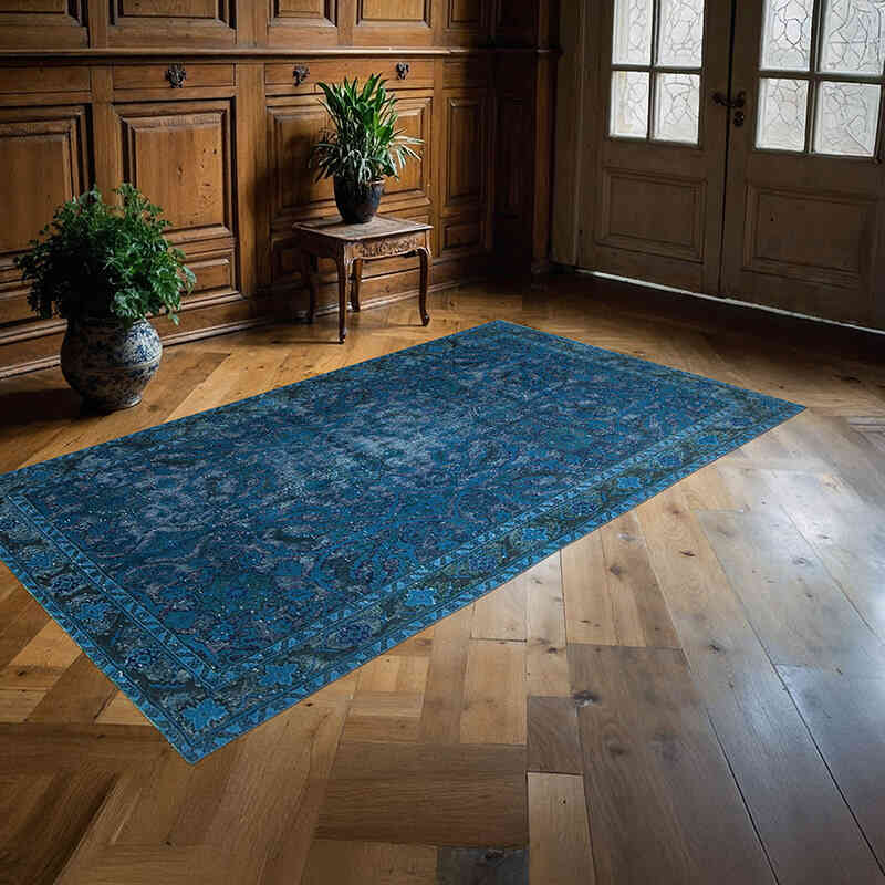 El Oyması Boyalı Halı - 146 cm x 263 cm - K0051748