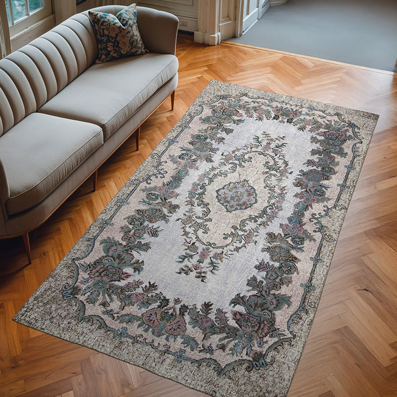 Alfombra Tallada a Mano Sobre Teñida - 165 cm x 305 cm - K0051751