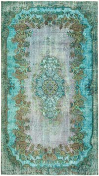 Alfombra Tallada a Mano Sobre Teñida - 162 cm x 288 cm