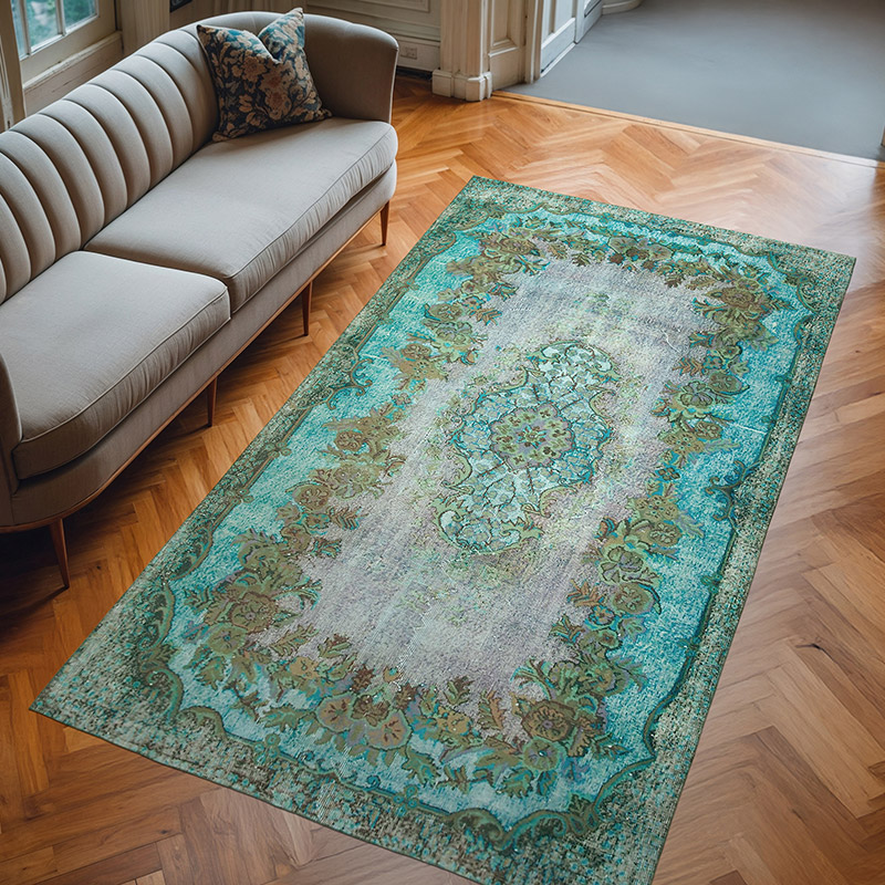 Alfombra Tallada a Mano Sobre Teñida - 162 cm x 288 cm - K0051756