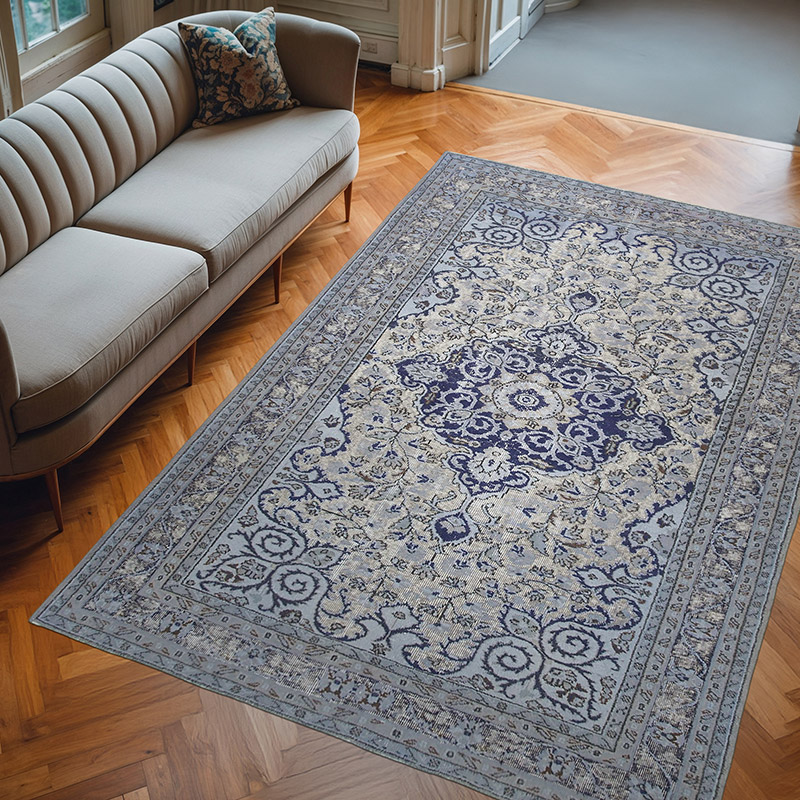 Alfombra Tallada a Mano Sobre Teñida - 191 cm x 276 cm - K0051757