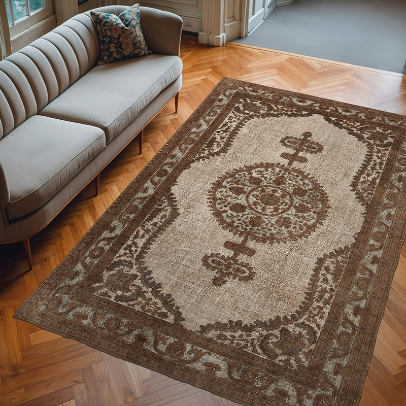 El Oyması Boyalı Halı - 214 cm x 318 cm - K0051771