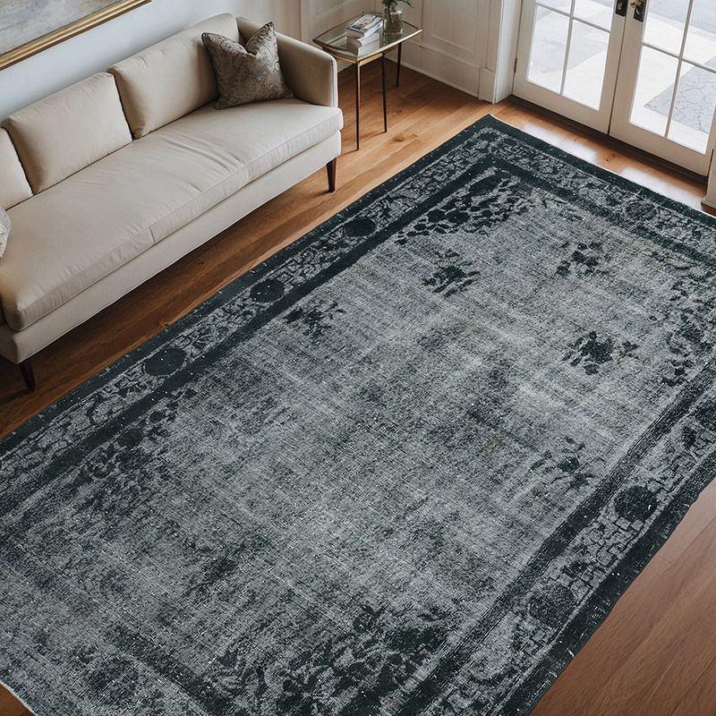 Hand Carved Over-Dyed Rug - 6' 11" x 10' 8" (83" x 128") - K0051779