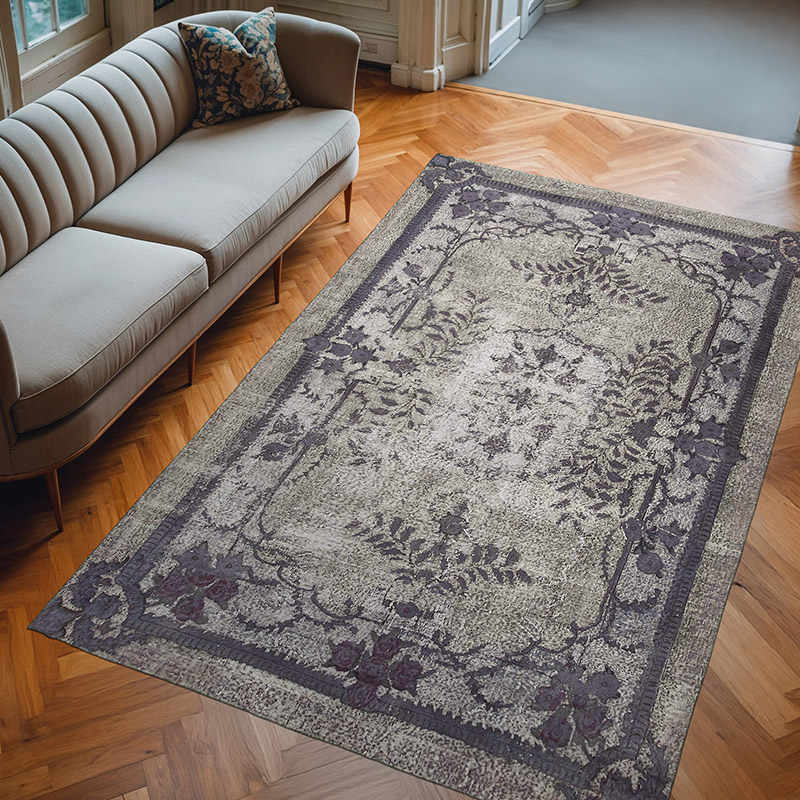 Alfombra Tallada a Mano Sobre Teñida - 204 cm x 320 cm - K0051783