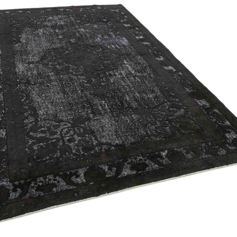 Siyah El Oyması Boyalı Halı - 198 cm x 310 cm - K0051792