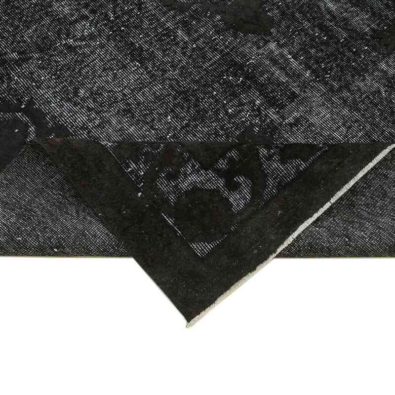 Siyah El Oyması Boyalı Halı - 198 cm x 310 cm - K0051792