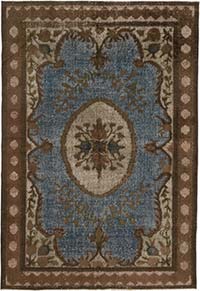 Hand Carved Over-Dyed Rug - 6' 11" x 10'  (83" x 120")