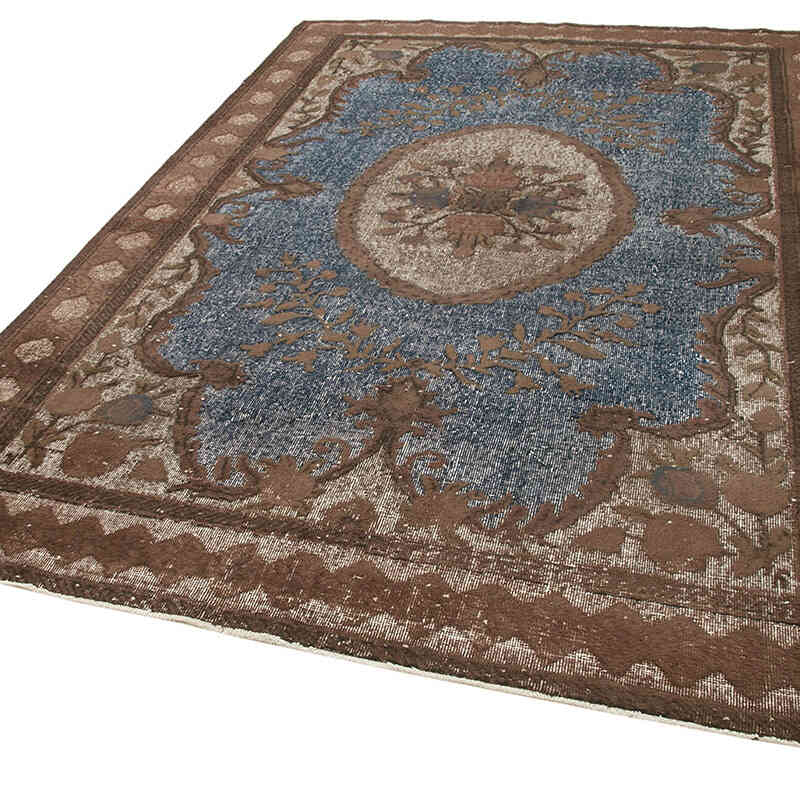Hand Carved Over-Dyed Rug - 6' 11" x 10'  (83" x 120") - K0051793