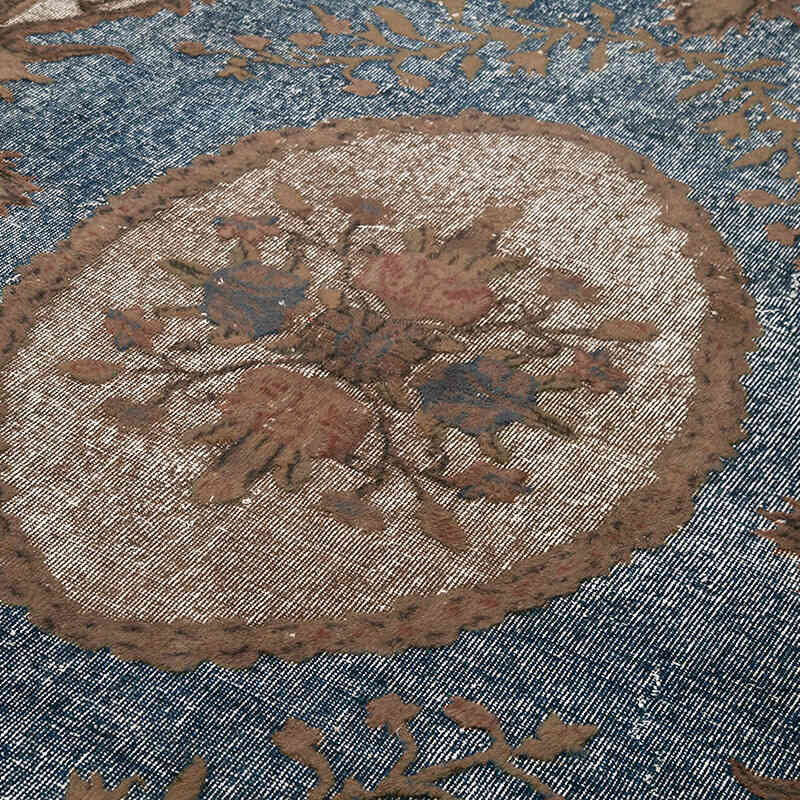 Hand Carved Over-Dyed Rug - 6' 11" x 10'  (83" x 120") - K0051793