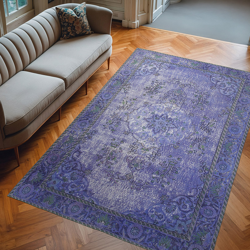 Alfombra Tallada a Mano Sobre Teñida - 180 cm x 274 cm - K0051794
