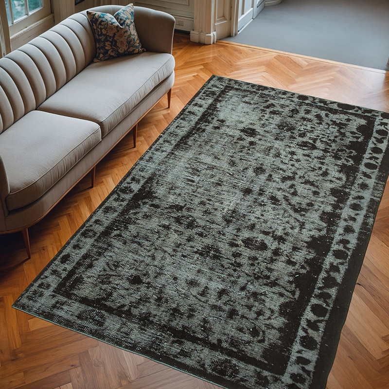 Alfombra Tallada a Mano Sobre Teñida - 177 cm x 278 cm - K0051813