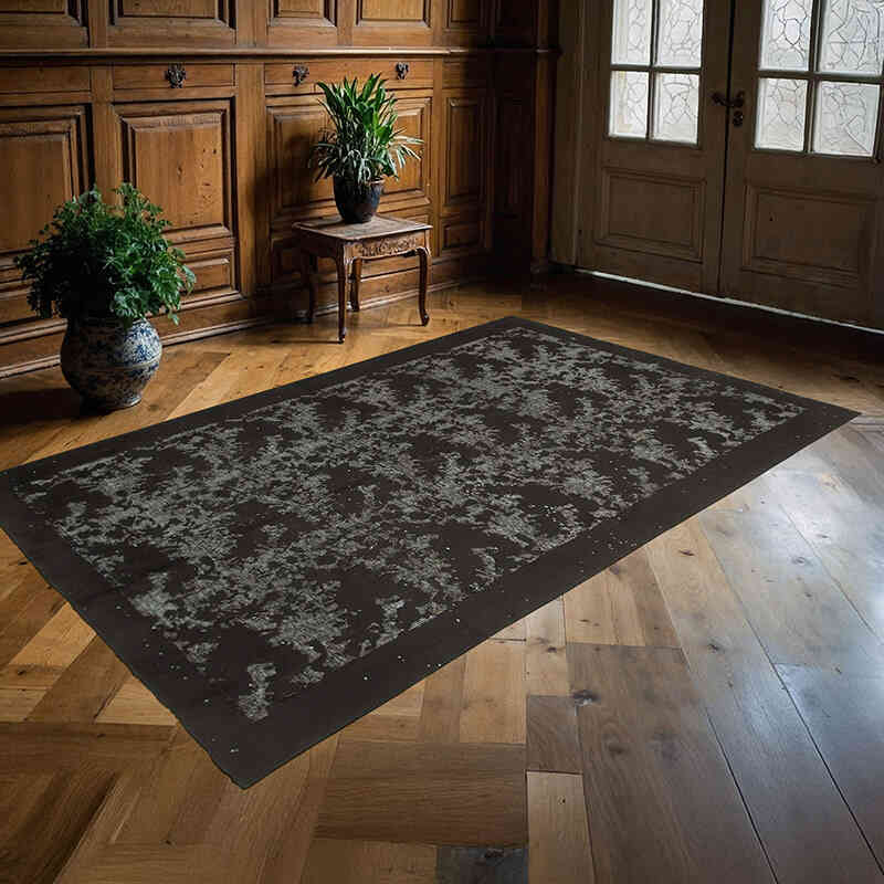Alfombra Tallada a Mano Sobre Teñida - 158 cm x 250 cm - K0051821