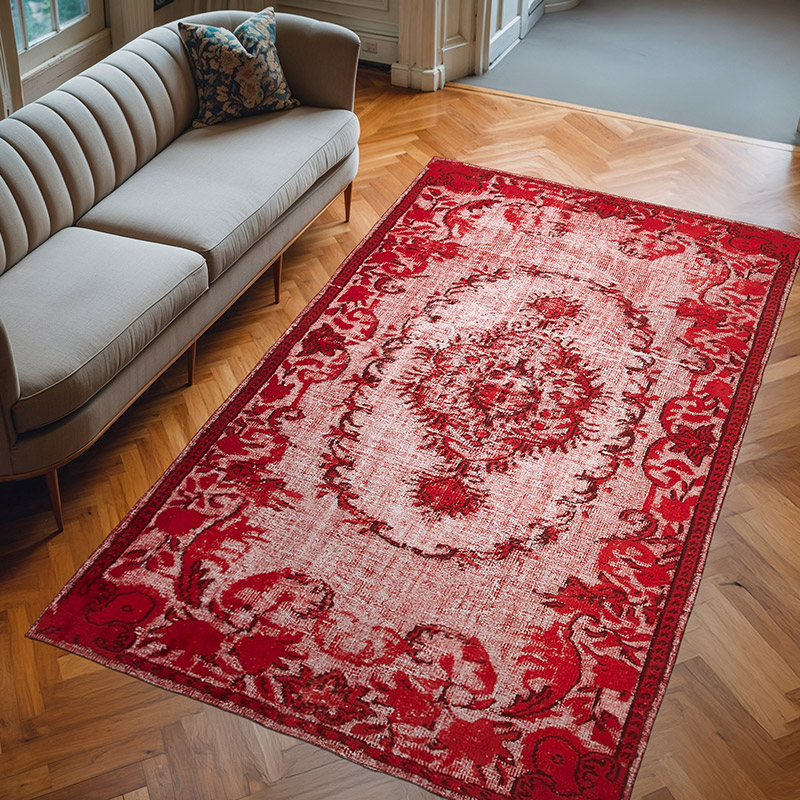 Hand Carved Over-Dyed Rug - 5' 6" x 9' 1" (66" x 109") - K0051834