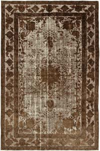 Hand Carved Over-Dyed Rug - 6' 8" x 9' 11" (80" x 119")