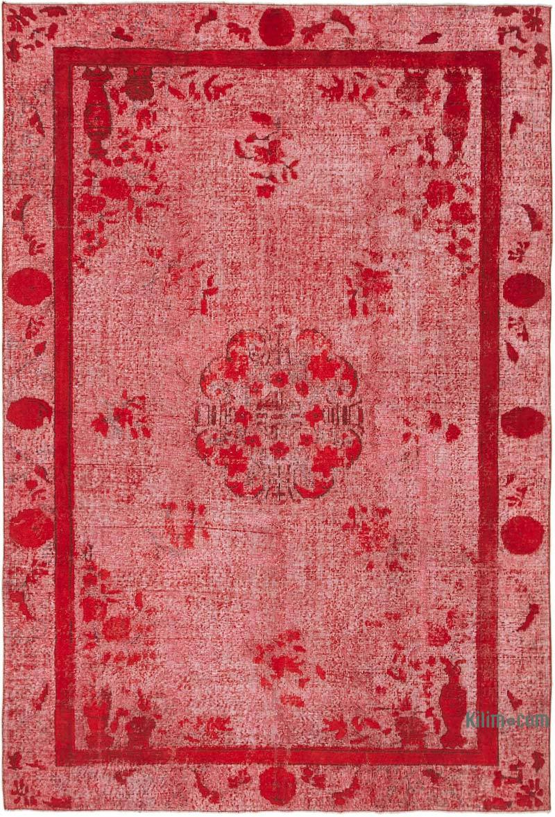 Hand Carved Over-Dyed Rug - 6' 11" x 10' 2" (83 in. x 122 in.) - K0051856