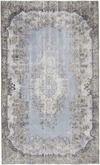 Alfombra Tallada a Mano Sobre Teñida - 158 cm x 267 cm