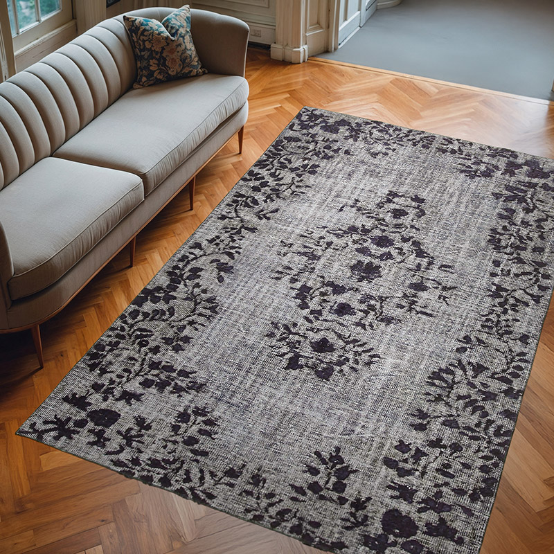 Hand Carved Over-Dyed Rug - 5' 10" x 8' 10" (70" x 106") - K0051862