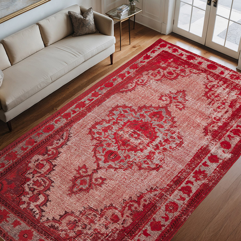 Hand Carved Over-Dyed Rug - 7' 1" x 11' 2" (85" x 134") - K0051865