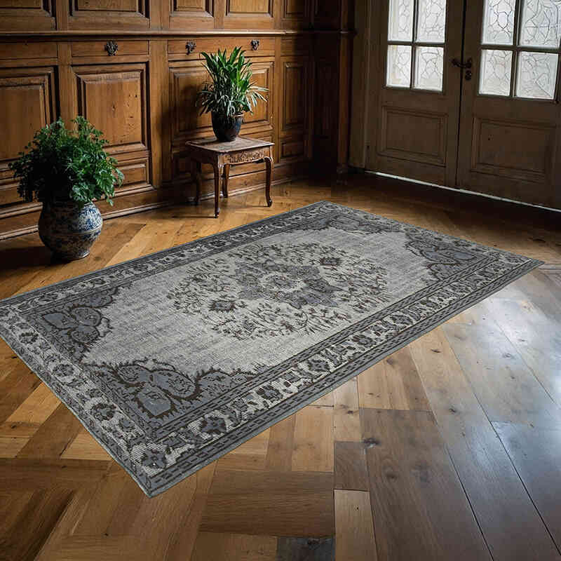 Hand Carved Over-Dyed Rug - 5' 3" x 8' 6" (63" x 102") - K0051873