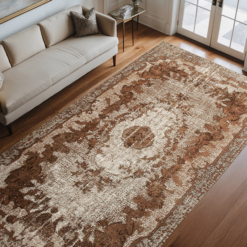 Hand Carved Over-Dyed Rug - 6' 4" x 10' 11" (76" x 131") - K0051891