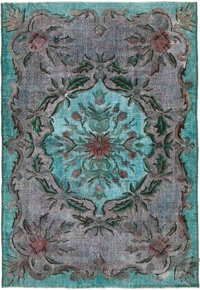 El Oyması Boyalı Halı - 202 cm x 295 cm