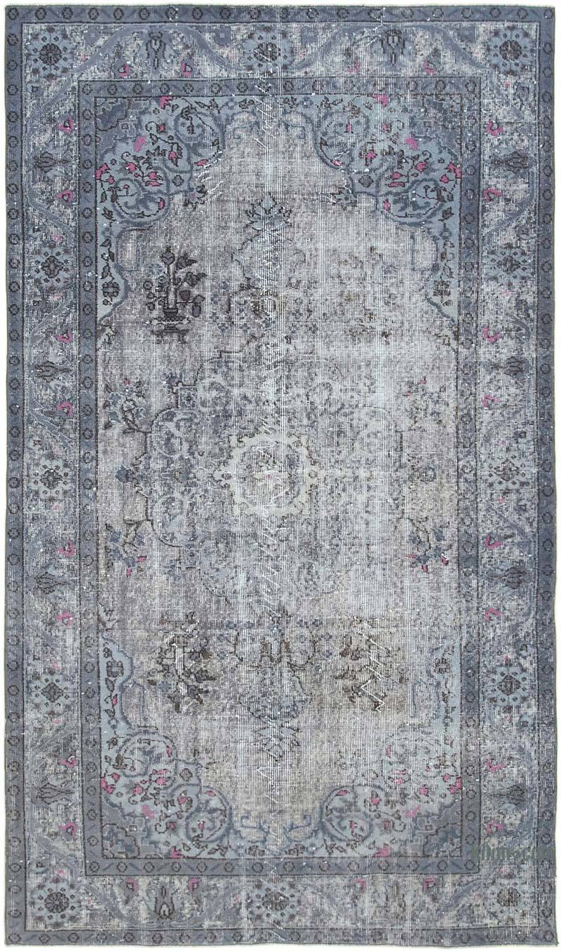 Hand Carved Over-Dyed Rug - 5' 6" x 9' 4" (66 in. x 112 in.) - K0051898