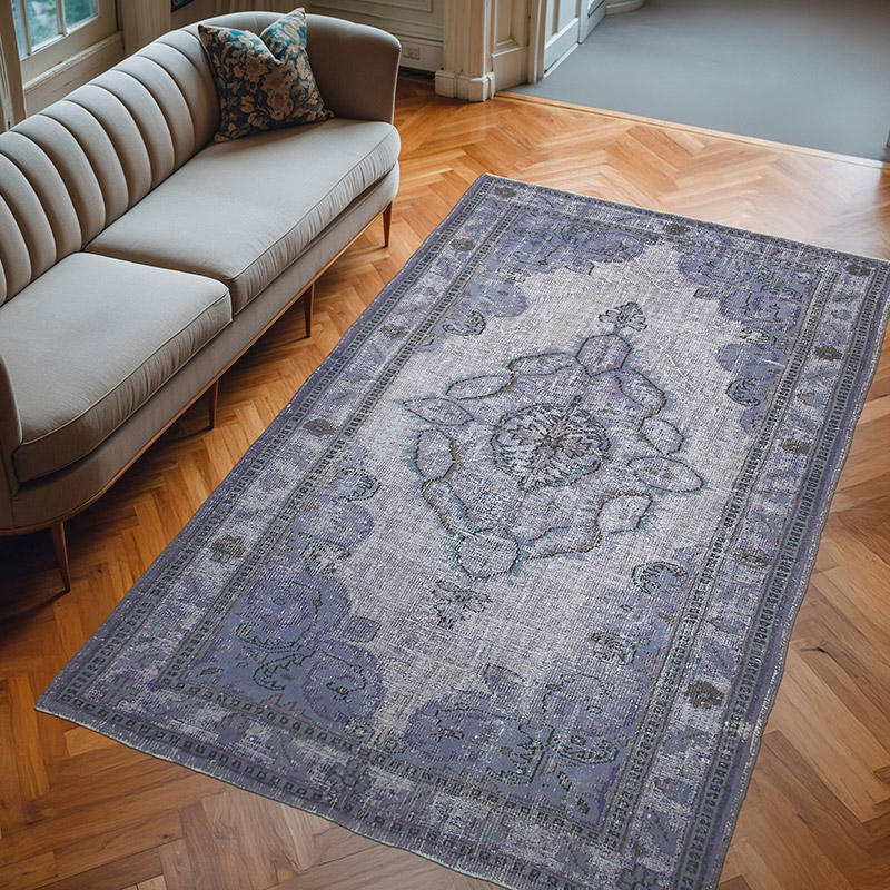 Hand Carved Over-Dyed Rug - 5' 9" x 9' 2" (69" x 110") - K0051900