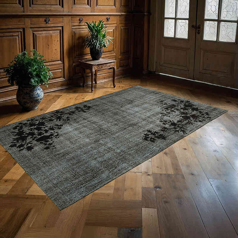Alfombra Tallada a Mano Sobre Teñida - 162 cm x 262 cm - K0051906