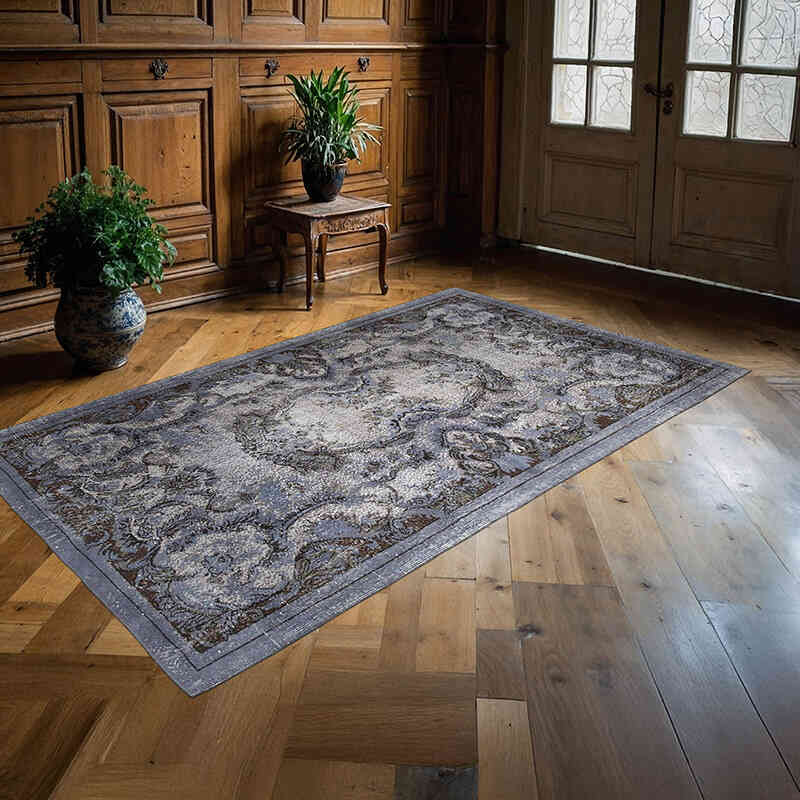 Alfombra Tallada a Mano Sobre Teñida - 154 cm x 264 cm - K0051908