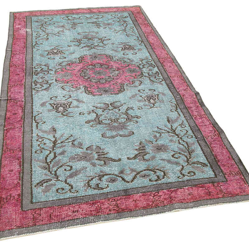 Gris Alfombra Tallada a Mano Sobre Teñida - 140 cm x 250 cm - K0051915