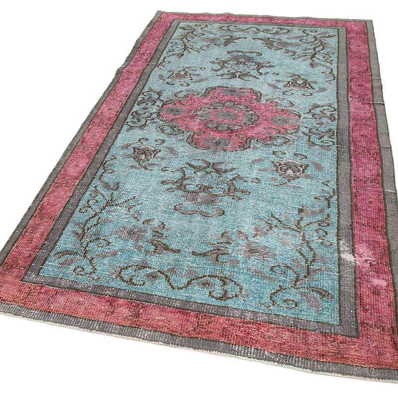 Gris Alfombra Tallada a Mano Sobre Teñida - 140 cm x 250 cm - K0051915