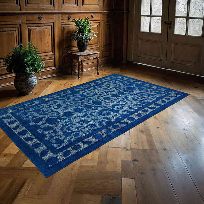 Hand Carved Over-Dyed Rug - 4' 8" x 8'  (56" x 96") - K0051920