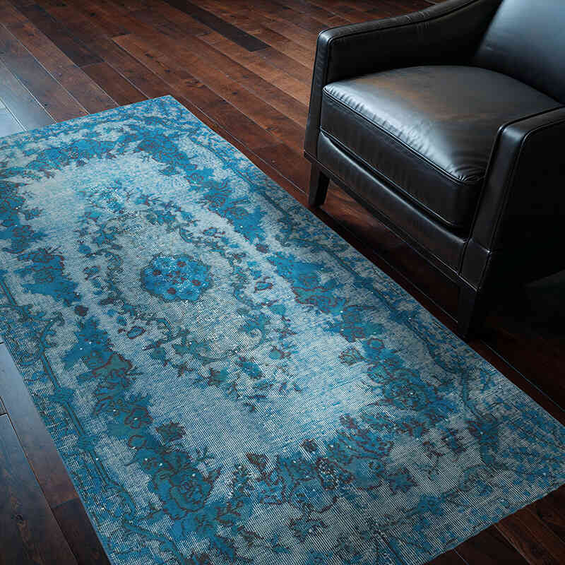 Hand Carved Over-Dyed Rug - 3' 10" x 6' 7" (46" x 79") - K0051928