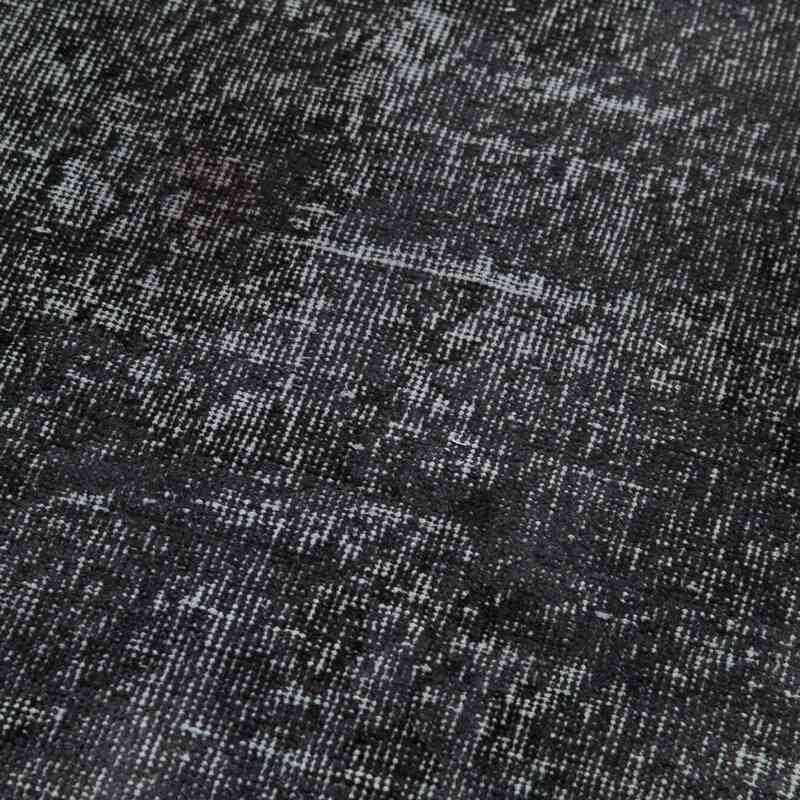 Siyah Boyalı El Dokuma Vintage Halı Yolluk - 92 cm x 318 cm - K0052130