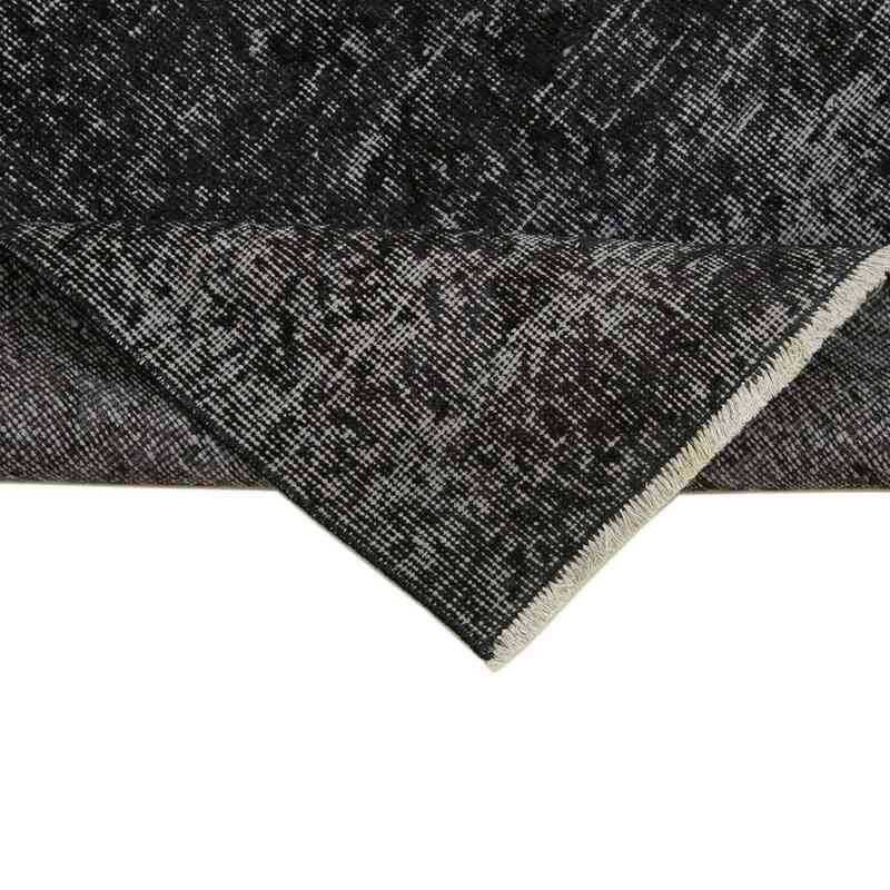Siyah Boyalı El Dokuma Vintage Halı Yolluk - 92 cm x 318 cm - K0052130