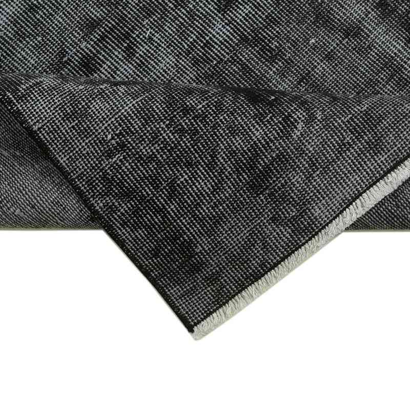 Siyah Boyalı El Dokuma Vintage Halı Yolluk - 81 cm x 302 cm - K0052140
