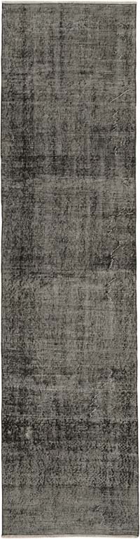 Alfombra de Pasillo Turca Vintage Sobreteñida - 82 cm x 317 cm