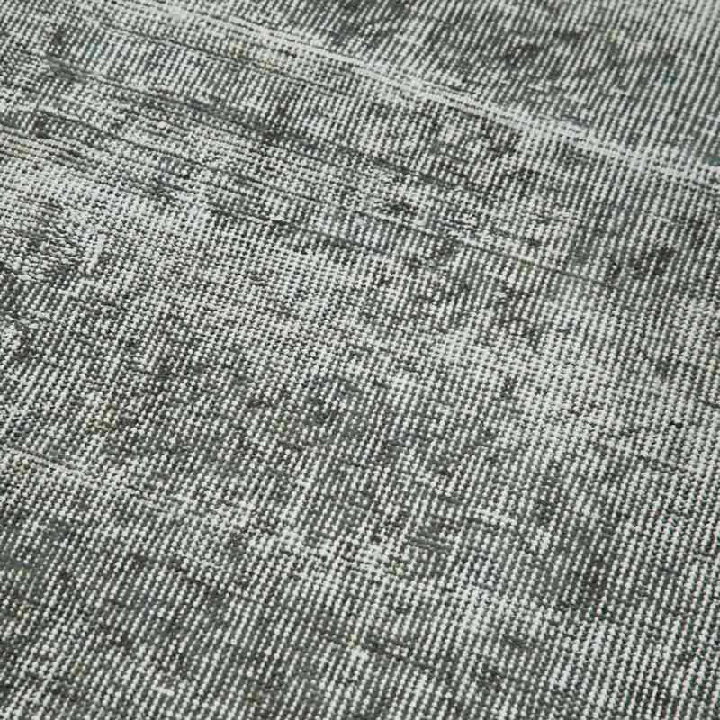 Gri Boyalı El Dokuma Vintage Halı Yolluk - 80 cm x 308 cm - K0052142