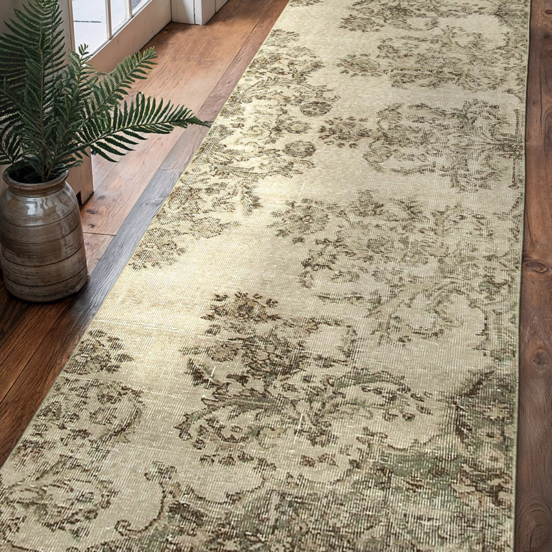 Vintage Turkish Runner Rug - 2' 11" x 9' 11" (35" x 119") - K0052146