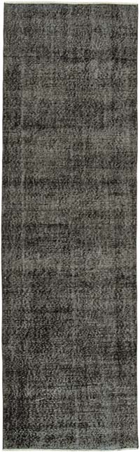 Boyalı El Dokuma Vintage Halı Yolluk - 90 cm x 292 cm