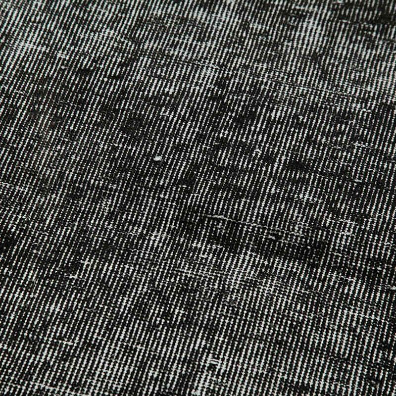 Black Over-dyed Turkish Vintage Runner Rug - 2' 11" x 9' 7" (35" x 115") - K0052148